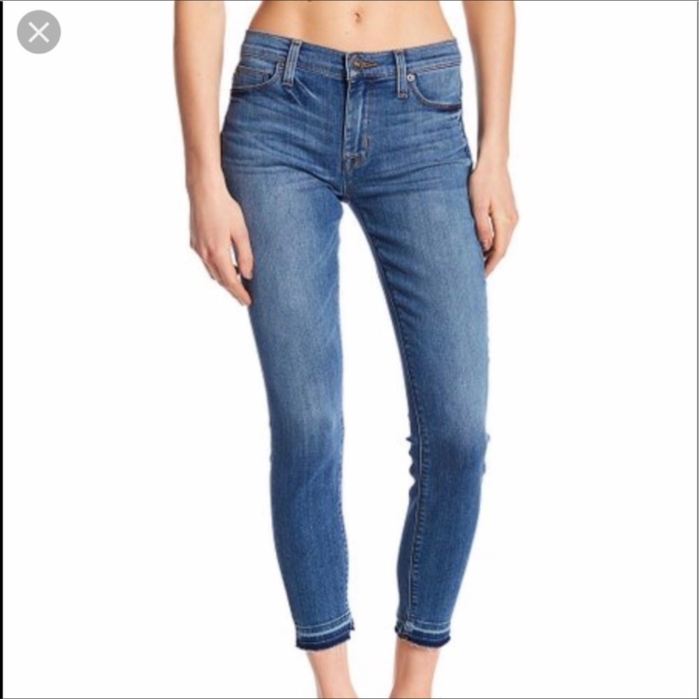 Hudson Natalie Cropped Skinny Released Hem Jeans - Picture 1 of 8